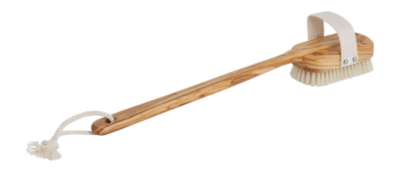 BODY BRUSH WITH OLIVE WOOD HANDLE