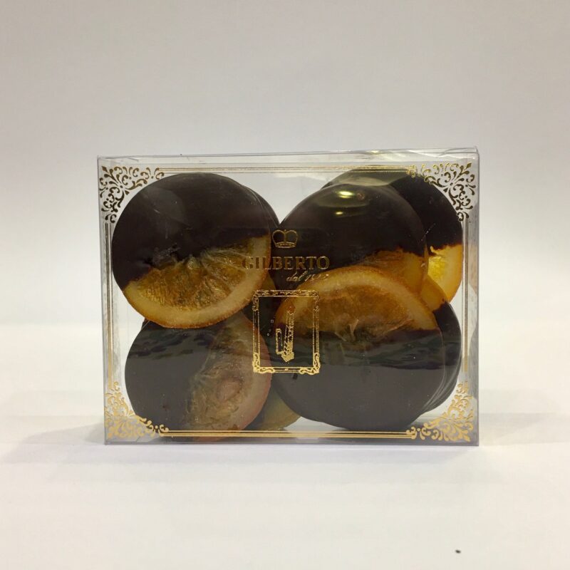 Slices of orange half covered